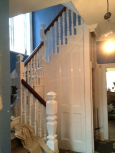 Staircase and hallway after redecoration projects